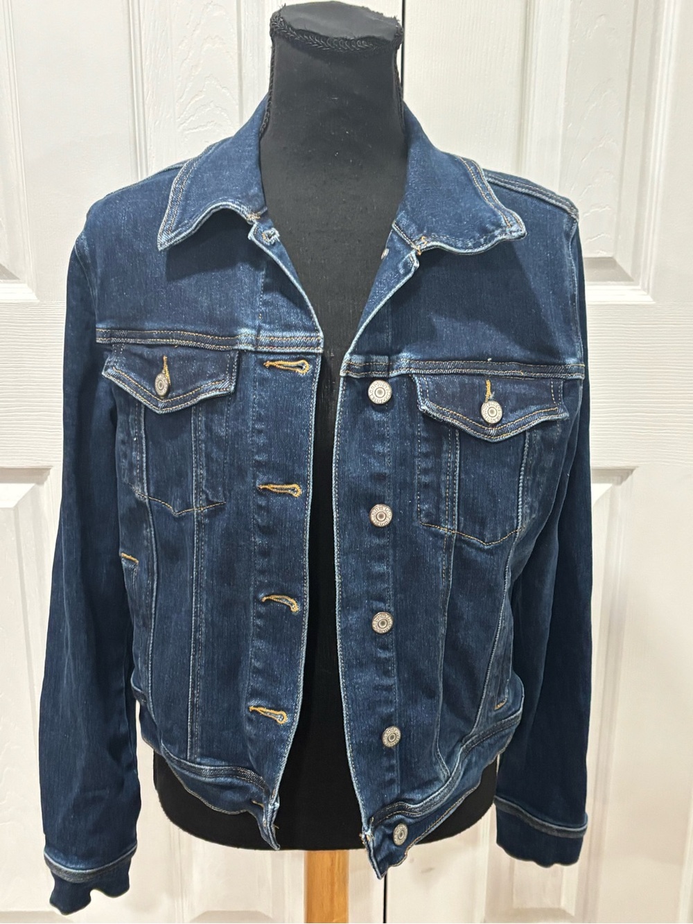 Judy Blue Indigo Denim Jacket with Contrast Topstitching